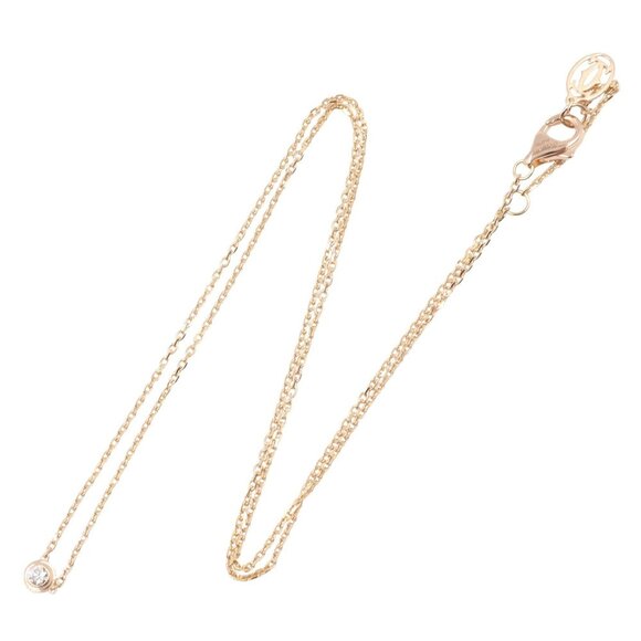 CARTIER 18k Rose Gold Diamond Necklace - Picture 2 of 6